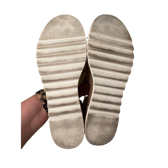 Steve Madden Bandi Platform Wedge Comfort Sandal Women's Size 9.5 Tan 23431 - Picture 8 of 9